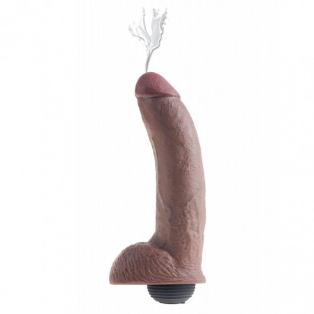 King Cock 9inch Squirting Brown - nss4032034